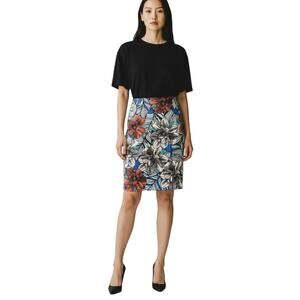 NYCC Bold Floral Print Straight Mini Skirt size Medium
